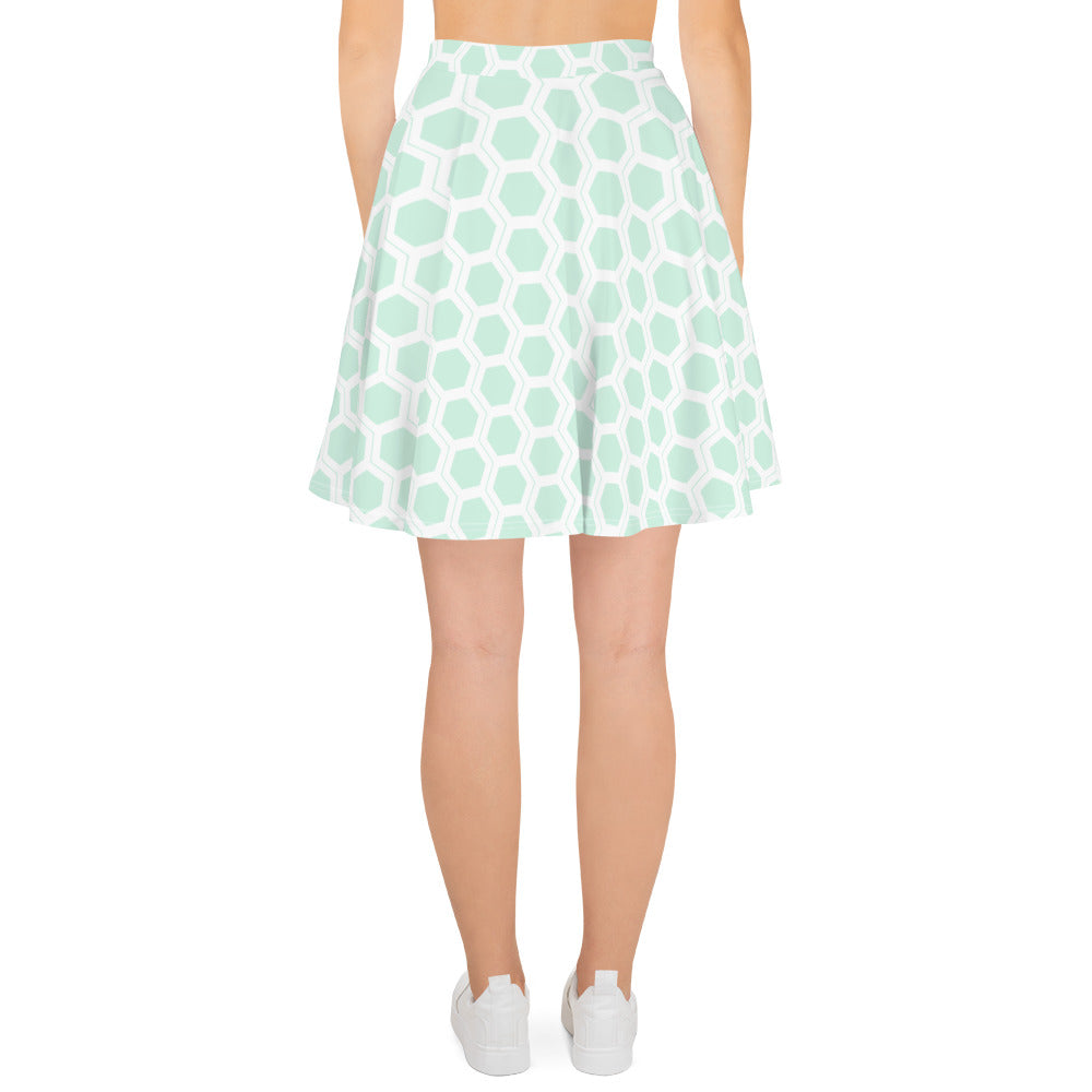 Honeycomb Skater Skirt - Seafoam