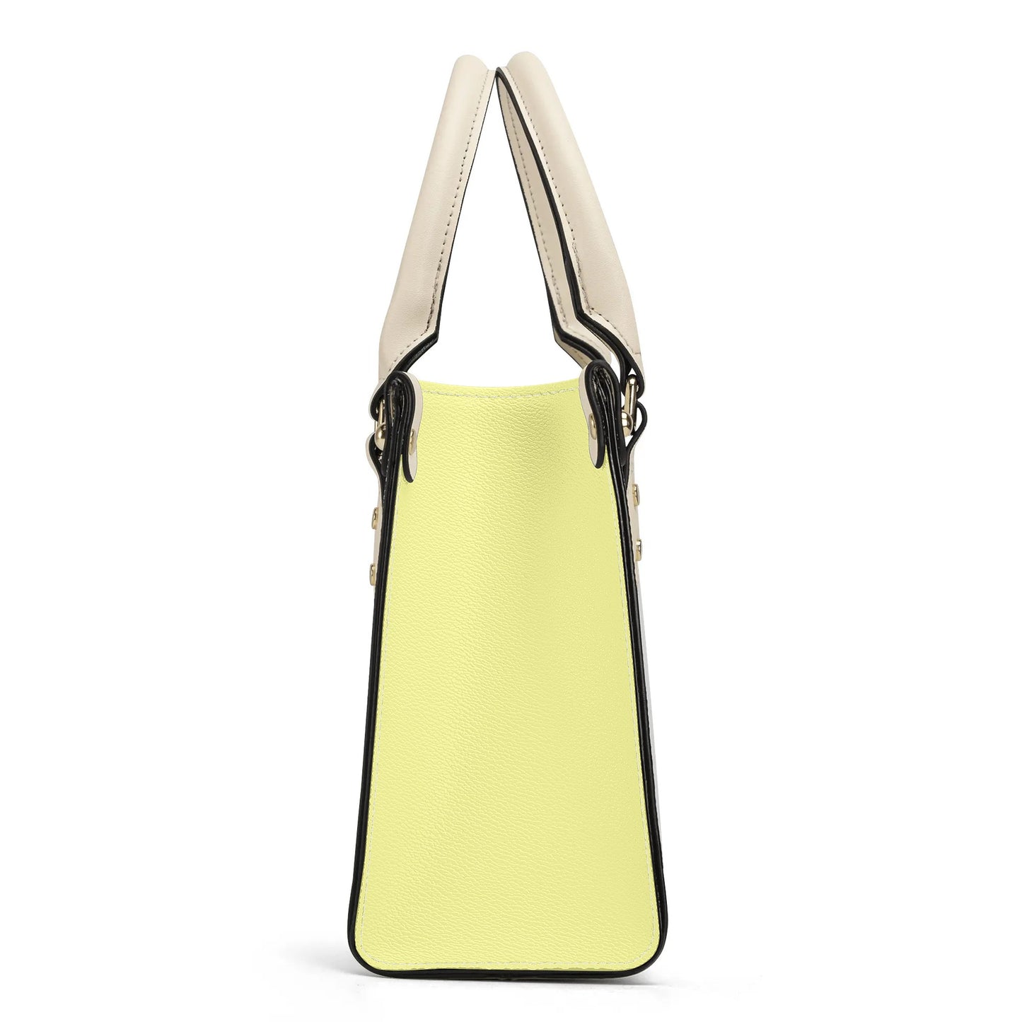 Honeycomb Women PU Handbag - Yellow/Lavender