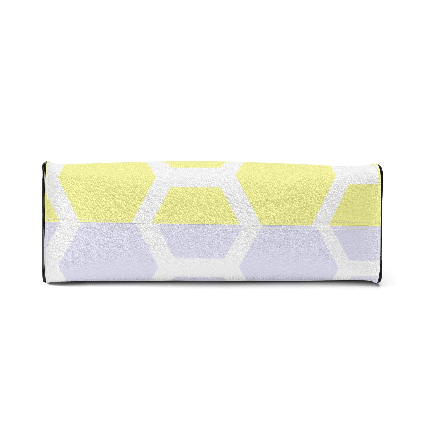 Honeycomb Women PU Handbag - Yellow/Lavender