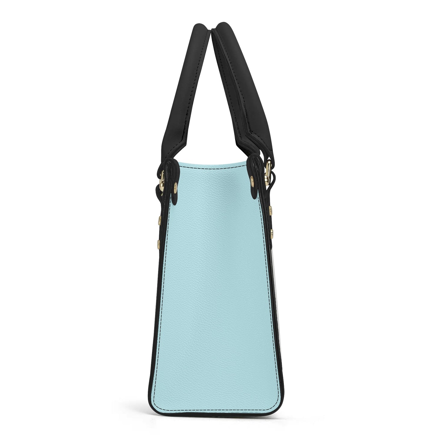 Honeycomb Women PU Handbag - Powder Blue/Mauve