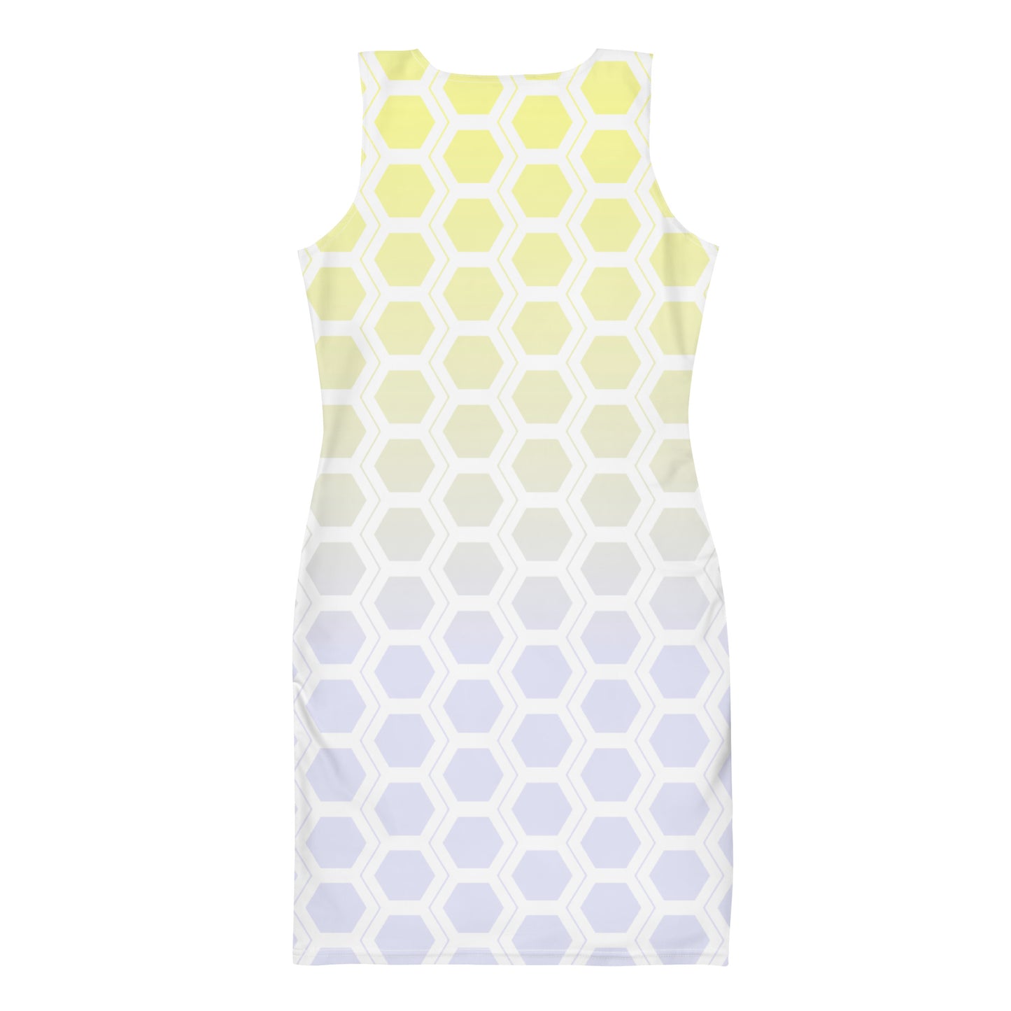 Gradient Honeycomb Bodycon dress - Pastel Yellow/Lavender