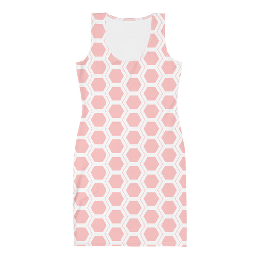 Honeycomb Bodycon dress - Rose Pink