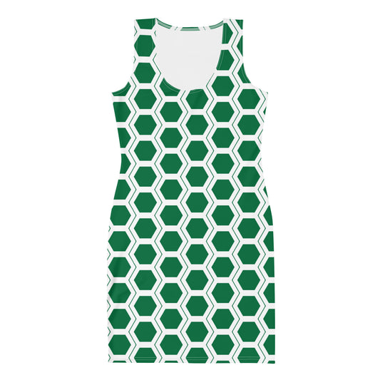 Honeycomb Bodycon dress - Forest Green