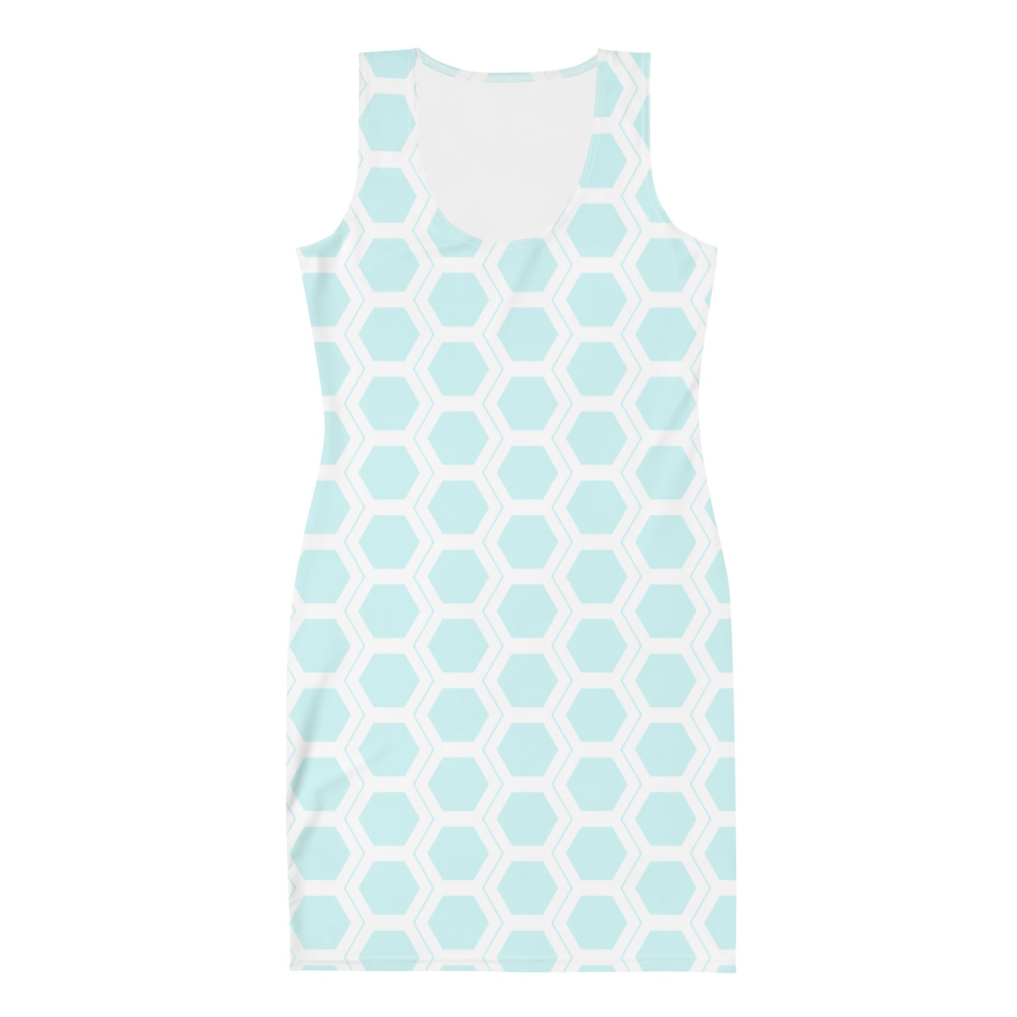 Honeycomb Bodycon dress - Light Blue