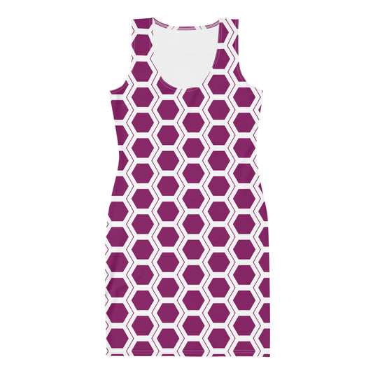 Honeycomb Bodycon dress - Berry