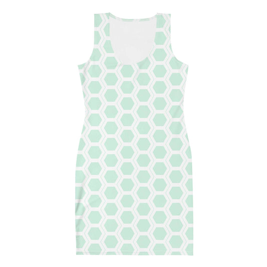 Honeycomb Bodycon dress - Seafoam