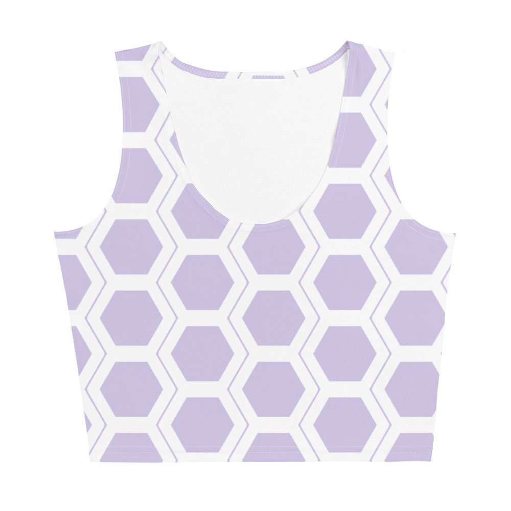 Honeycomb Pattern Crop Top - Lavender