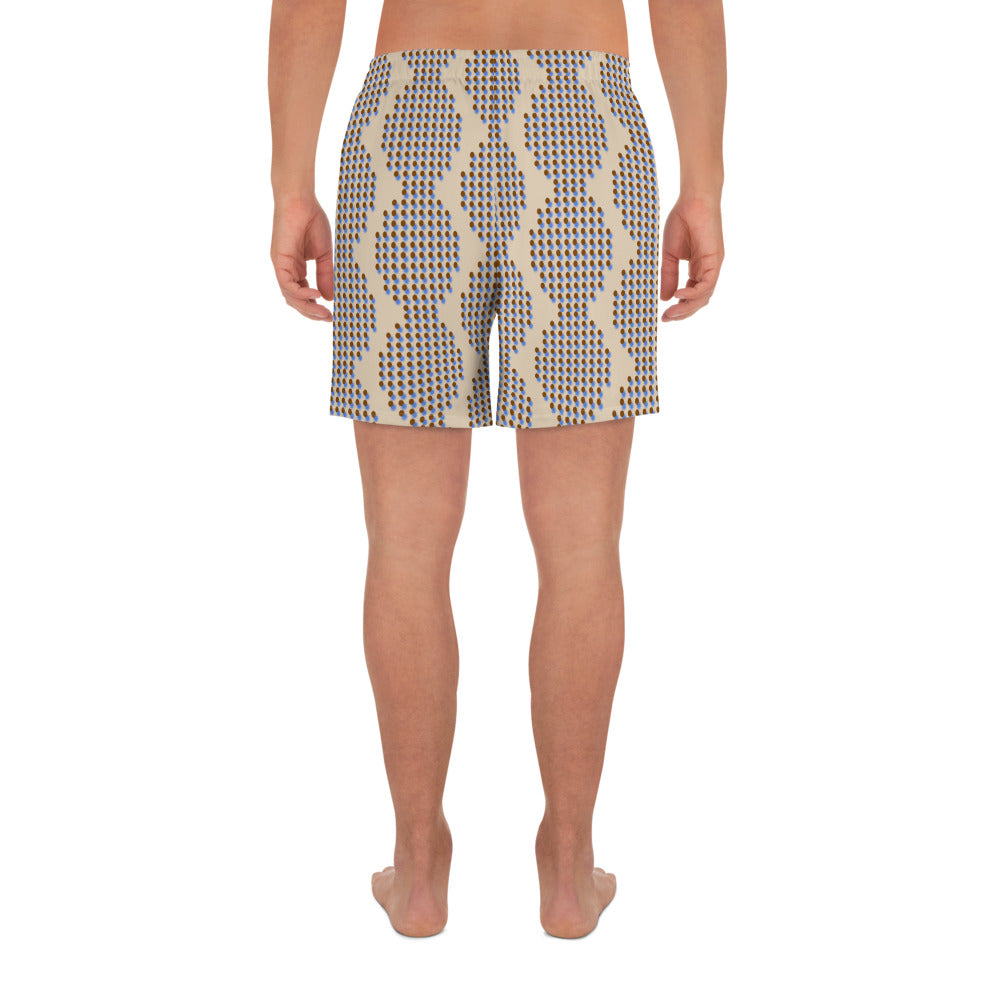 Men's Pointilism Patterned Athletic Shorts