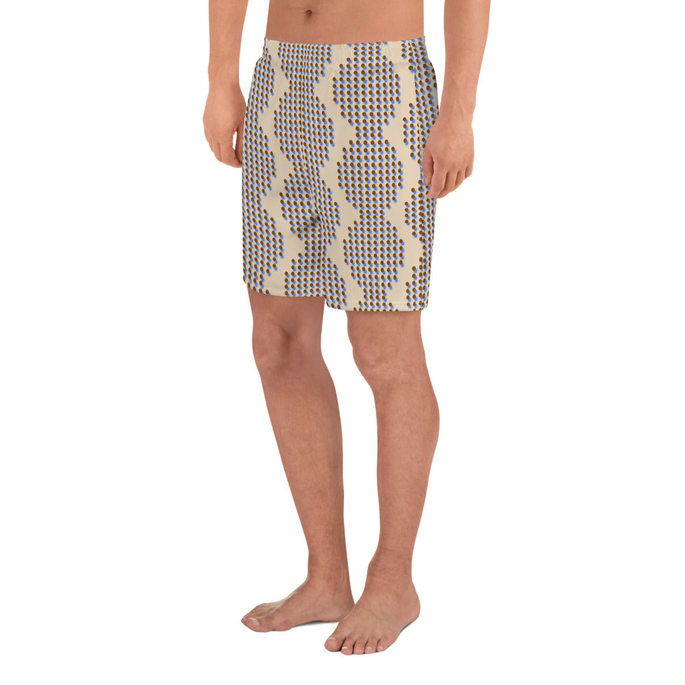 Men's Pointilism Patterned Athletic Shorts