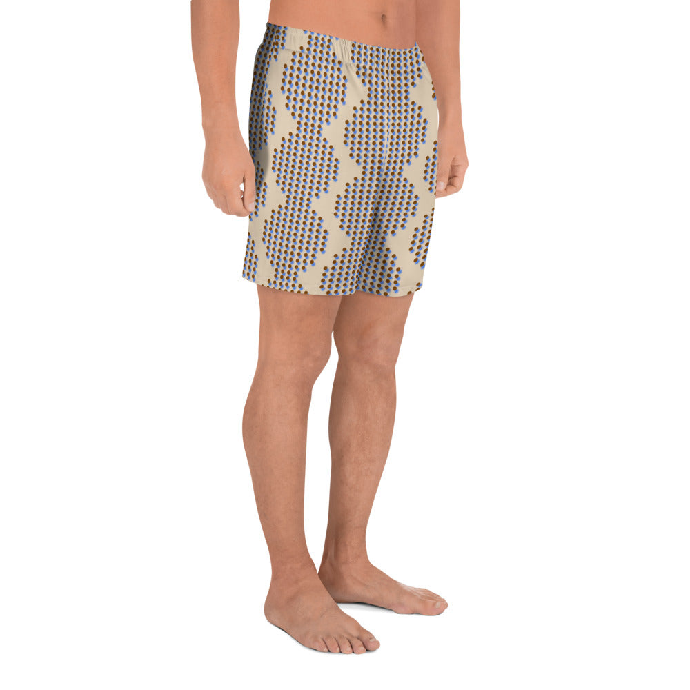 Men's Pointilism Patterned Athletic Shorts