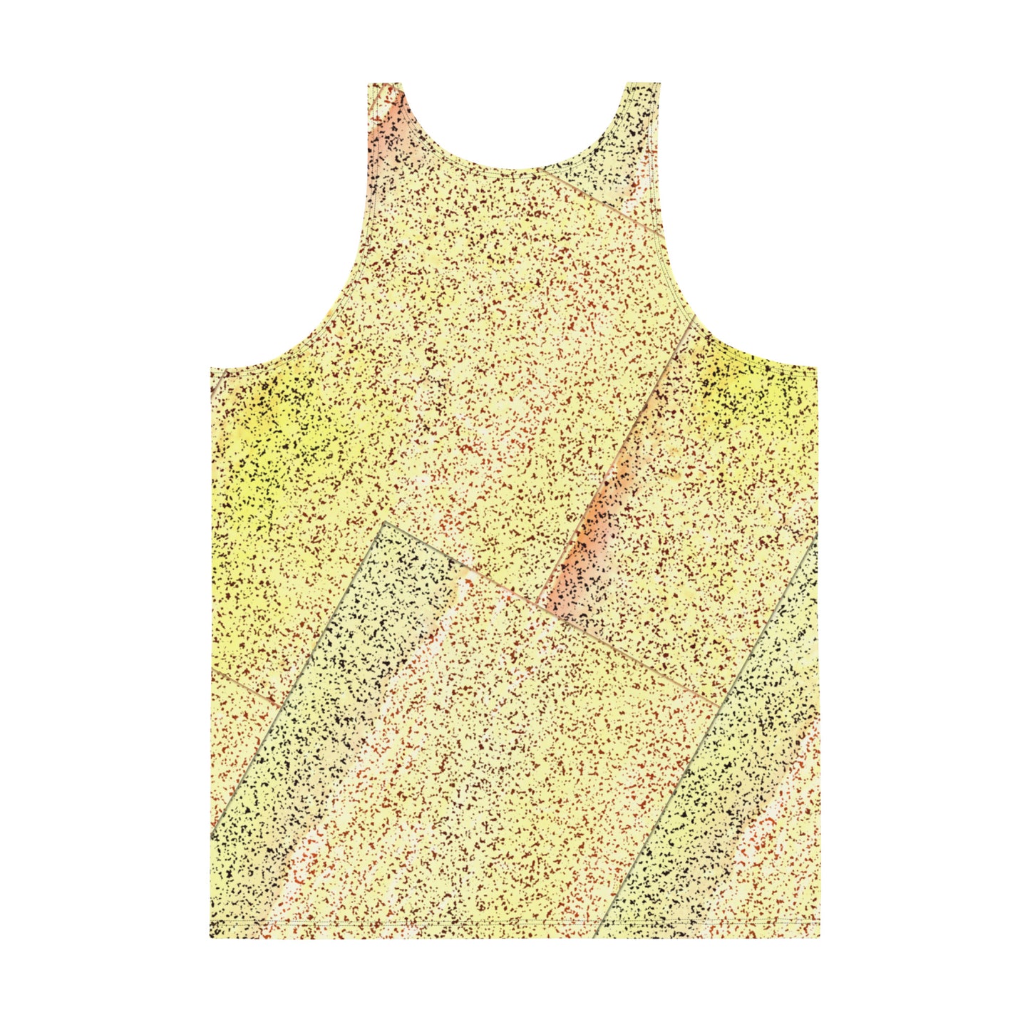 Unisex Yellow Gravel Patterned Tanktop