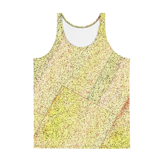 Unisex Yellow Gravel Patterned Tanktop