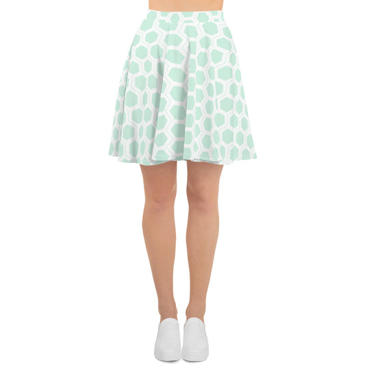 Honeycomb Skater Skirt - Seafoam