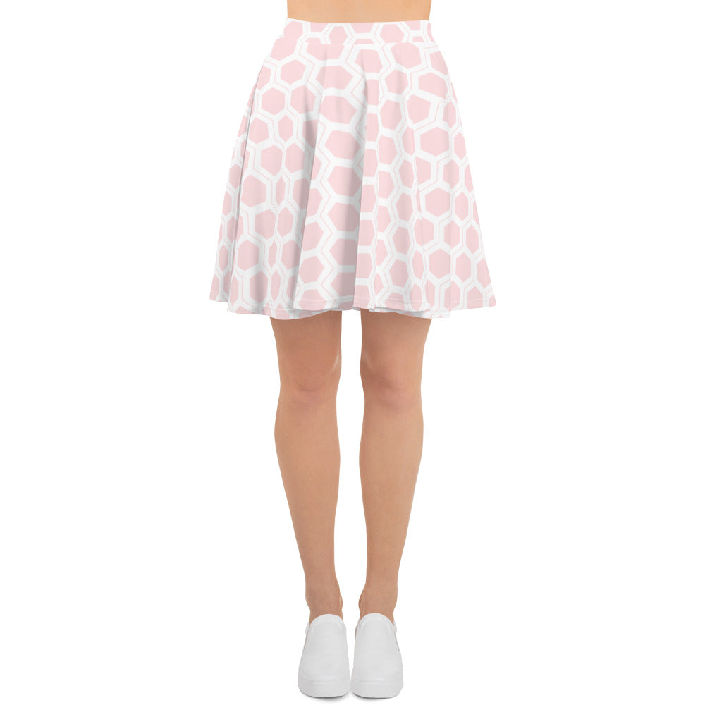 Honeycomb Skater Skirt - Pink