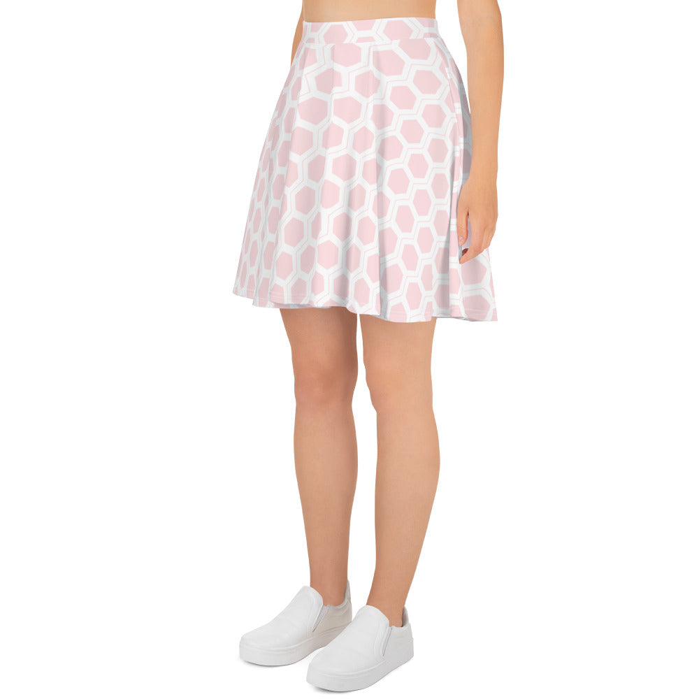 Honeycomb Skater Skirt - Pink