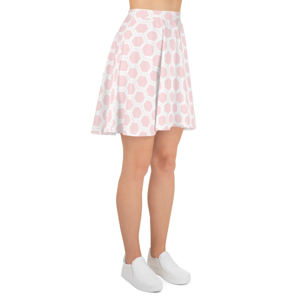 Honeycomb Skater Skirt - Pink