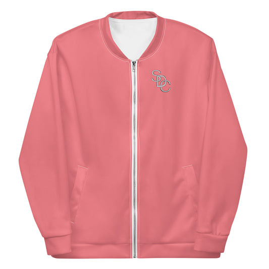 Logo Unisex Bomber Jacket - Coral