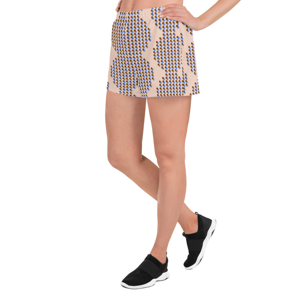 Women’s Pointillism Patterned Athletic Shorts