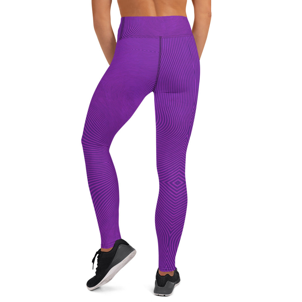 Purple thumbprint patterned Leggings